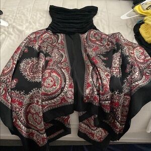 Elegant Black and Red Paisley Women's dress